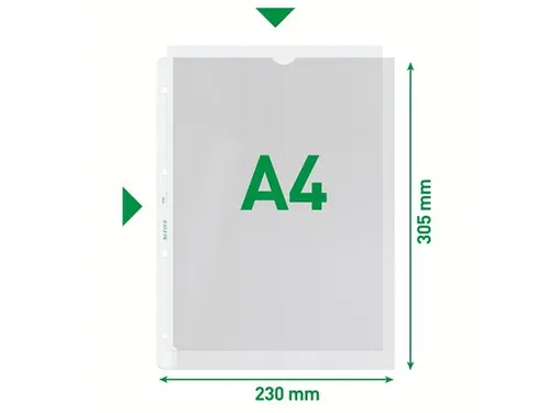 Showtas Leitz 4780 A4 4-gaats Pp 0.13mm Nerf 2 Zijden Open