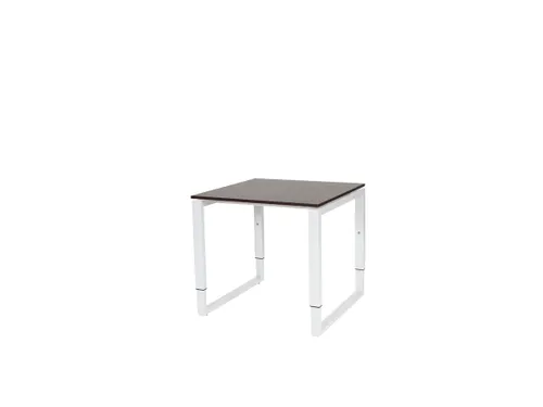 Domino Plus Bureau Hoogte Verstelbaar 800x800mm Logan Eiken Wit O-Poot