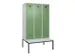 locker met bank,voor scheiding van kleding,HxBxD 2120x1200x815mm,3vak