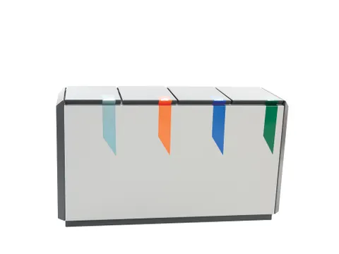 Brandveilige Afvalscheidingsunit Recyclostar 4 220 Liter Lichtgrijs