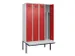 locker met bank,voor scheiding van kleding,HxBxD 2120x1200x815mm,4vak