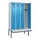 locker met bank,HxBxD 2120x1200x815mm,4vak,vak B 300mm,draaigrendel