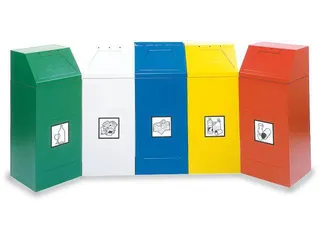 Afvalverzamelaar Vuurremmend 65 Liter 970X405X380Mm Binnenbak Grijs - 3