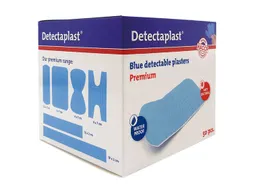 Detectaplast 8051 Pleister waterafstotend blauw 50x72mm 50 Stuks