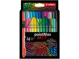 Viltstift STABILO pointMax 488/24 Arty medium assorti etui à 24 stuks