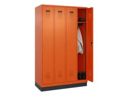 locker,HxBxD 1950x1200x500mm,4vak,vak B 300mm,cil.-slot,sokkel