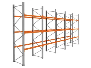 palletstelling,basis+4xaanbouw,HxBxD 3990x9725x1100mm,vakl. 3000kg - 1