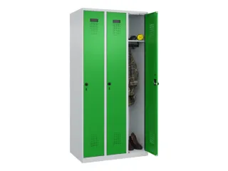locker,HxBxD 1850x900x500mm,3vak,vak B 300mm,draaigrendel - 1