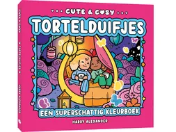 Kleurboek Cute en Cosy Tortelduifjes 64 pagina's