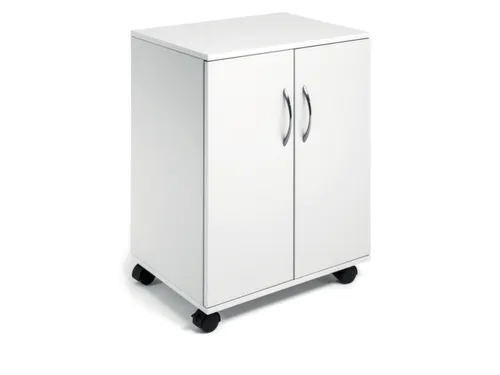 bijzetkast,HxBxD 748x528x400mm,wit,2niveaus,1 OH