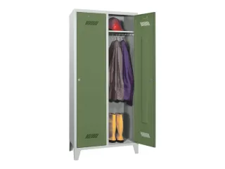 locker,HxBxD 1850x800x500mm,2vak,vak B 400mm,RAL7035,front RAL6011 - 2