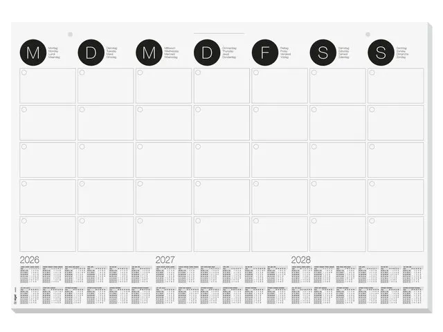Designonderlegger Sigel muur- kalender/onderlegger 26/27/28 59,5x41cm