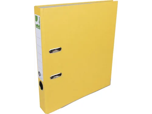 Q-Connect ordner A4 uit Recycolor papier 50mm Geel