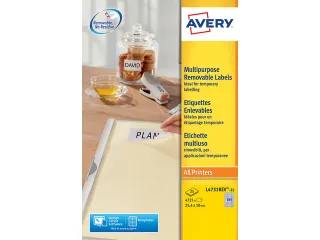 etiket Avery ILK 25,4x10mm wit NP 25 vel 189 etiketten per vel - 1