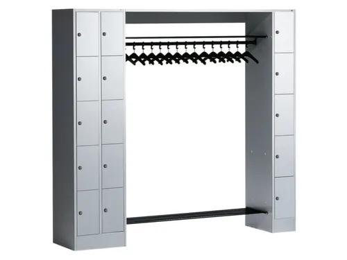 Garderobe Vakkenkastsysteem 1950x2100x480mm 15 Vakken 15 Hangers