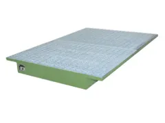 ophangbak,opvangvol. 200l,HxBxD 160x1750x915mm,m. rooster,staal