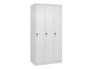 locker,HxBxD 1850x900x500mm,3vak,vak B 300mm,draaigrendel - 1