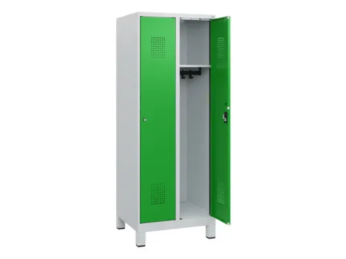 schoollocker,HxBxD 1630x600x500mm,2vak,vak B 300mm,cil.-slot,voeten