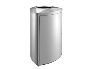 Driehoekige Design Afvalbak 70 Liter Mat Rvs - 1