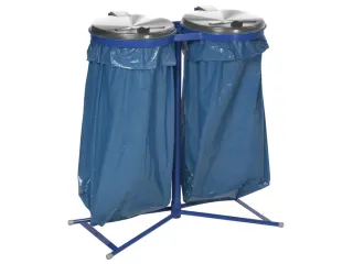 Dubbele Afvalverzamelaar Blauw 980x850x480mm 120 Liter - 1