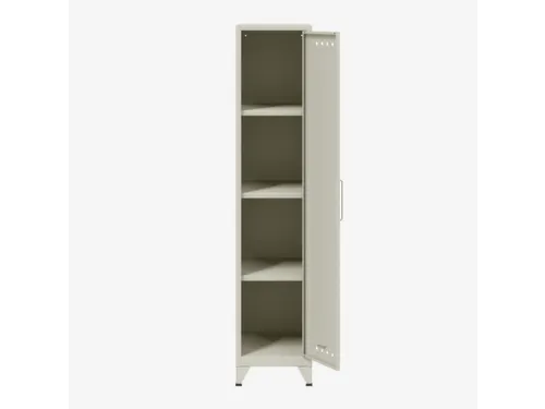 garderobekast,HxBxD 1800x380x510mm,1vak,4voeten,romp verkeerswit