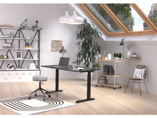 In hoogte verstelbaar bureau,HxBxD 680-910x1200x800mm,blad grafiet
