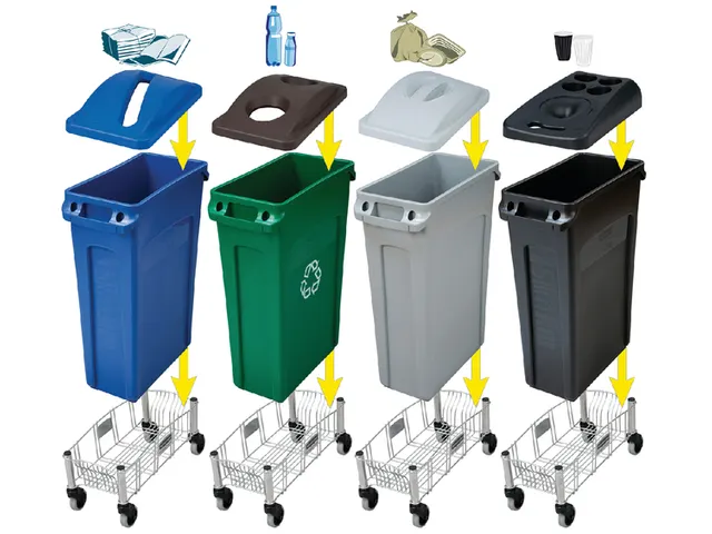 Afvalcontainer Slim Jim Grijs 87 Liter