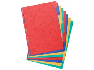 Tabbladen glanskarton 225g 8-delig A4 Assorti - 2
