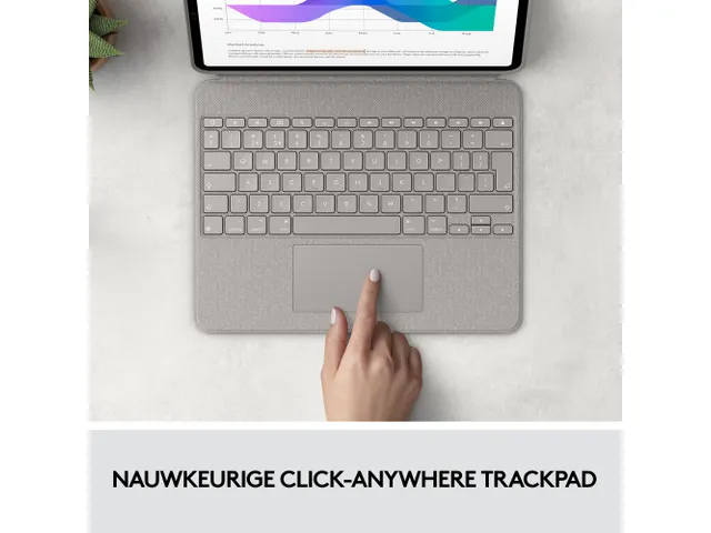 Etui clavier Combo Touch iPad Pro (5ème gen) QWERTY Anglais US sable