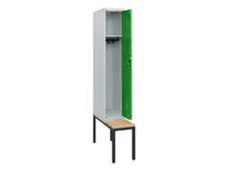 locker met bank,HxBxD 1950x300x815mm,1vak,vak B 300mm,cilinderslot