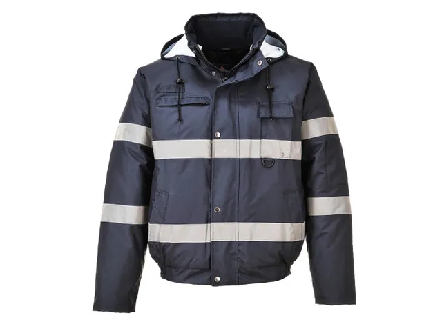 Portwest Iona hi-vis pilotjack, marineblauw, maat M, per stuk