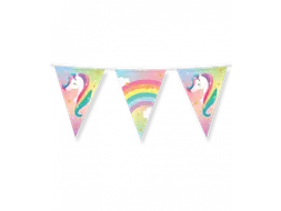 Vlaggenlijn 10 meter Party Flags foil Unicorn