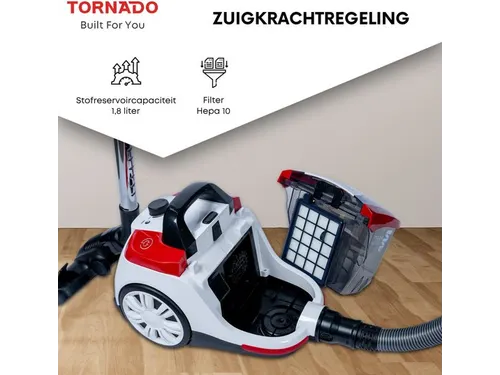 Vcckc800Rc Tornado Stofzuiger 800W 1.8L dust container 5m snoer