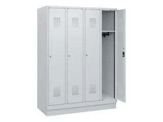 schoollocker,HxBxD 1630x1200x500mm,4vak,vak B 300mm,cil.-slot,sokkel - 1
