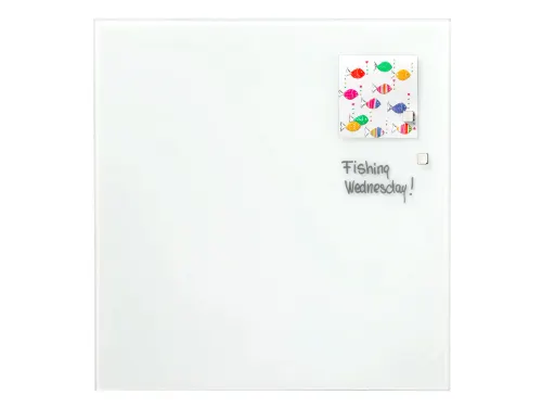 Glasmagneetbord Naga 35x35cm wit