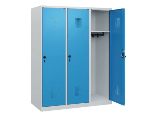schoollocker,HxBxD 1530x1200x500mm,3vak,vak B 400mm,draaigrendel