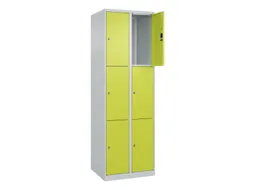 lockerkast,HxBxD 1850x600x500mm,2x3vakken,vak B 300mm,cil.-slot