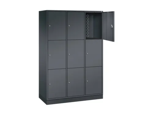 grootvolume-lockersysteem,HxBxD 1950x1220x500mm,3x3vakken,cil.-slot