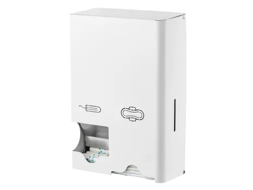 MediQo-line Maandverband- & tampondispenser klein RVS wit MQSTB P
