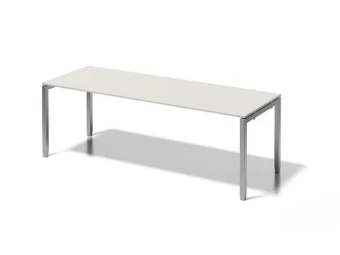 In hoogte verstelbaar bureau,HxBxD 650-850x2200x800mm,blad grijswit