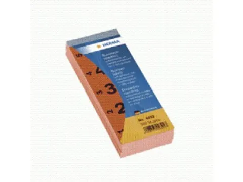 Herma Nummerblok Zelfklevend 1-500 Rood 28x56mm