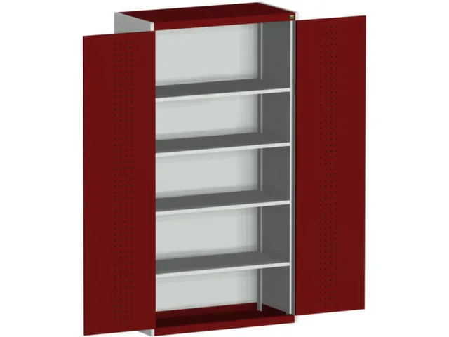 kast met geperforeerde platen,HxBxD 2000x1050x650mm,4xStalen bodem