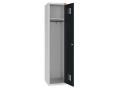 lockerkast,HxBxD 1800x400x500mm,1vak,draaigrendel,sokkel,romp RAL7035