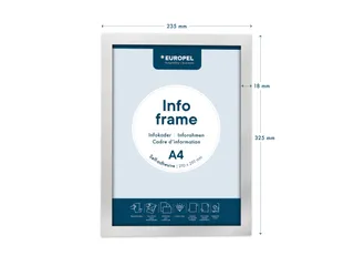Infokader Europel zelfklevend A4 zilver - 5