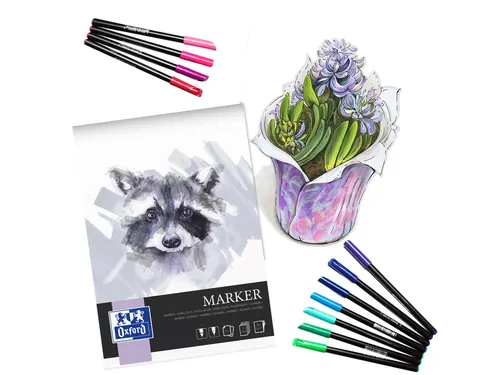 Tekenblok Oxford Marker A4 15 vel 180 gram