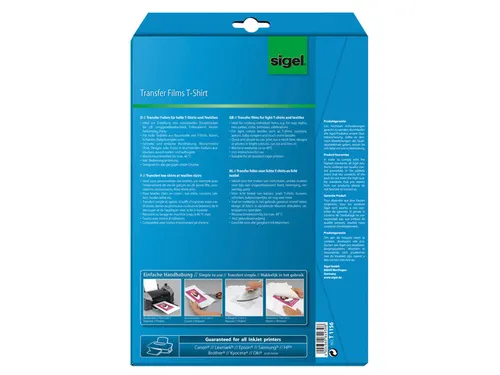 inkjetfolie A4 Transfer blanco 6 vel voor lichte kleding/textiel