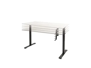 Dextro Slinger Bureau Zit-sta T-poot 140x80 honey castello 25mm wit - 2