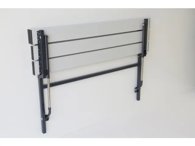 klapbank LxD 1200x380mm aluminium lijsten frame staal RAL7016