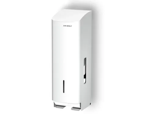 toiletpapierdispenser,HxBxD 377x117x130mm,v. 3rol(len),behuizing RVS