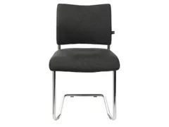 Bezoekersstoel Antraciet Stof Zitting 450x480x450mm Sledeframe